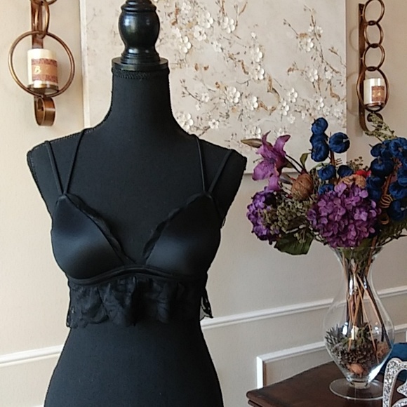 Pink Victoria's Secret Push-up Black Scallop Lace Bralette Bra. Size XS - Picture 10 of 17